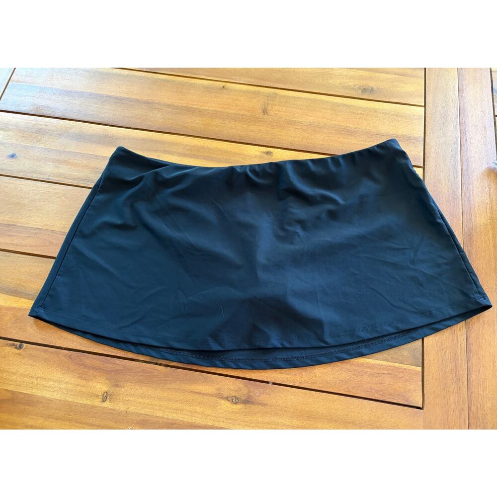 Island Waves Classic Black Swim Skirt Skort Shorts Bottoms